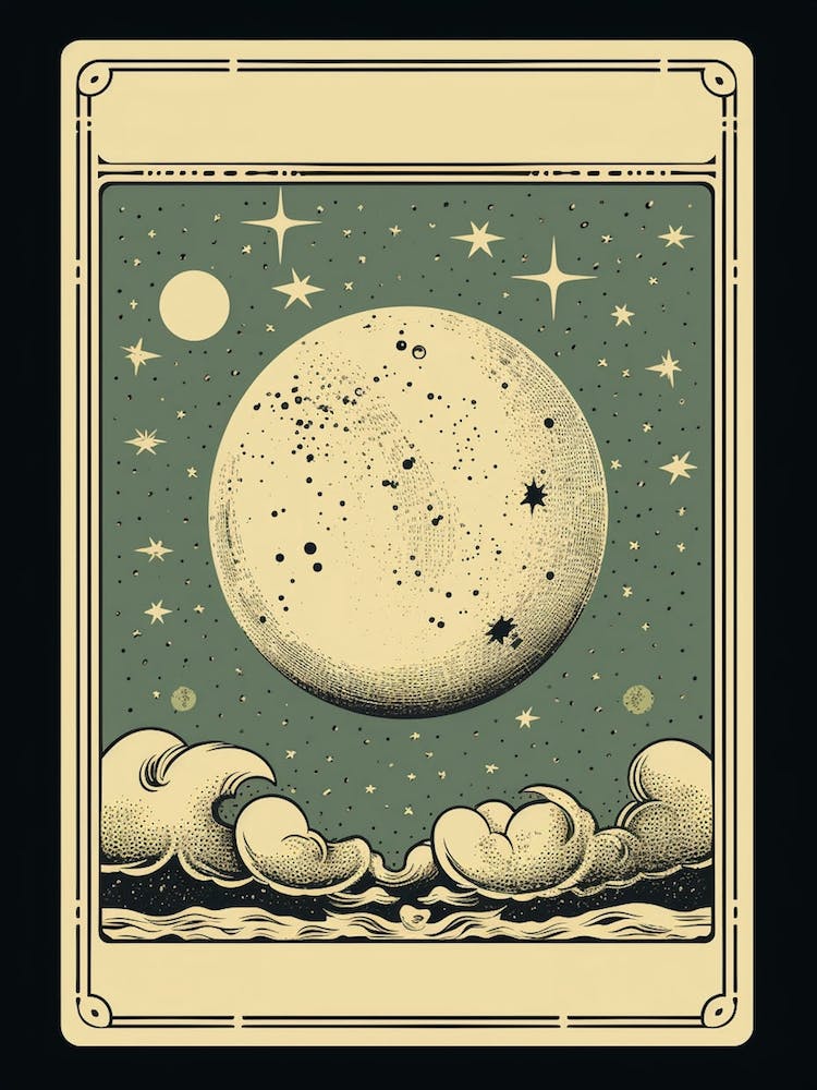 Moon Folky Tarot Card 