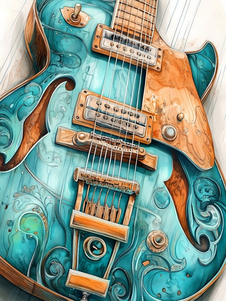 Blue Electric Guitar