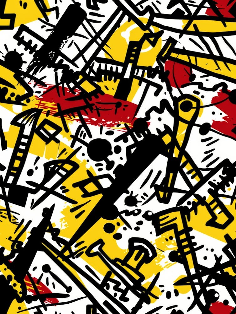 Abstract Splatter Pattern