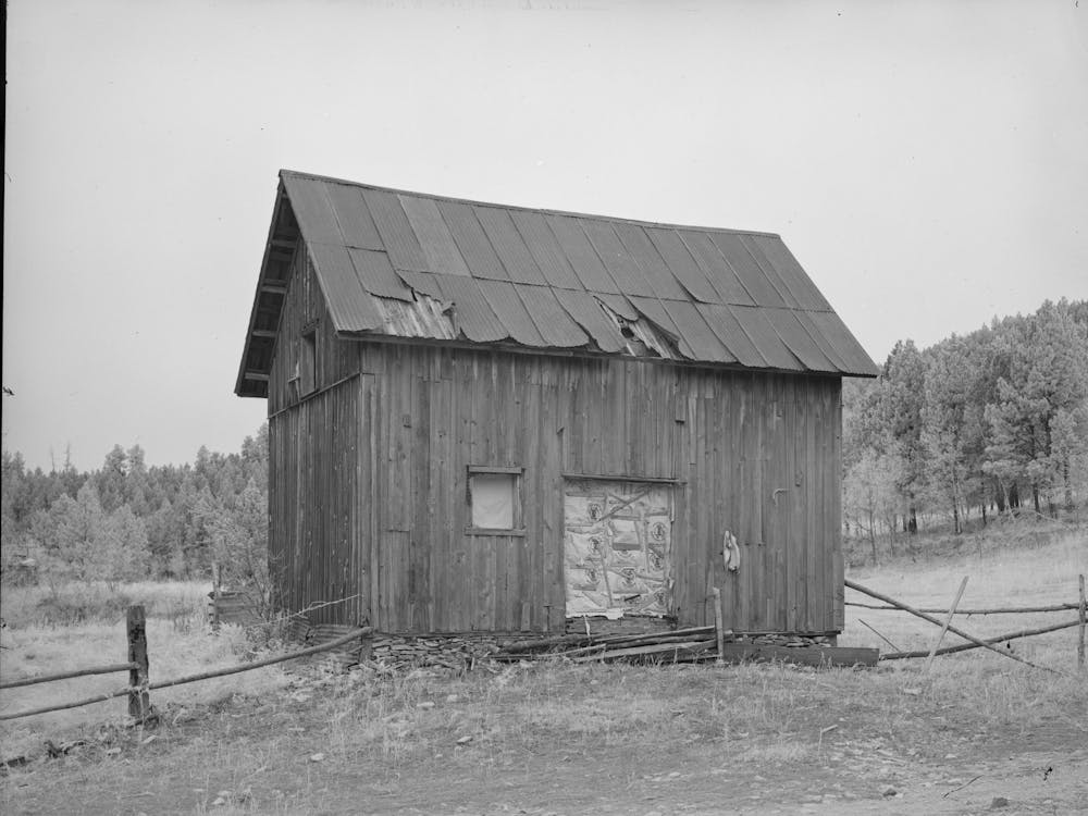 Old Barn In Ghost Mining Town Near Deadwood, South Dakota By Russell Lee