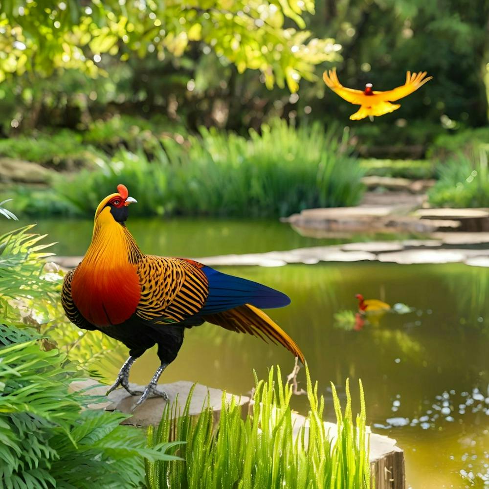 Pheasant In The Garden