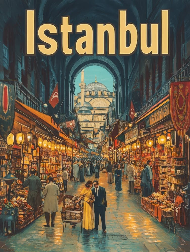 Aihrgdesign A Classic 1960s Travel Poster For Istanbul 3