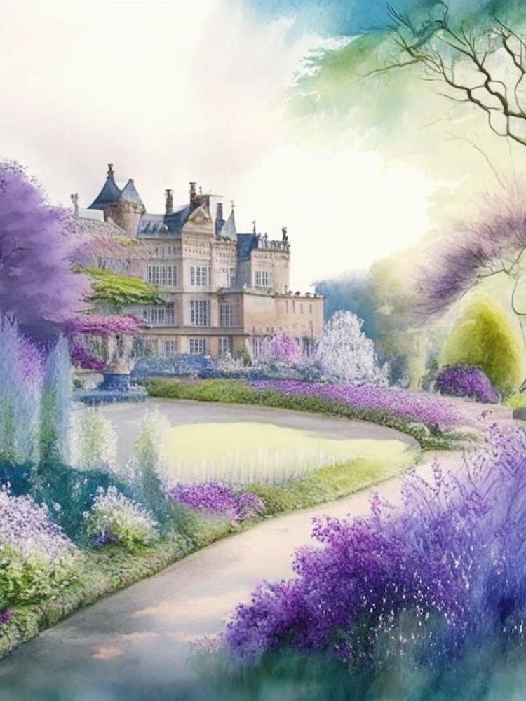Alnwick Garden, United Kingdom 1, Pastel Watercolour