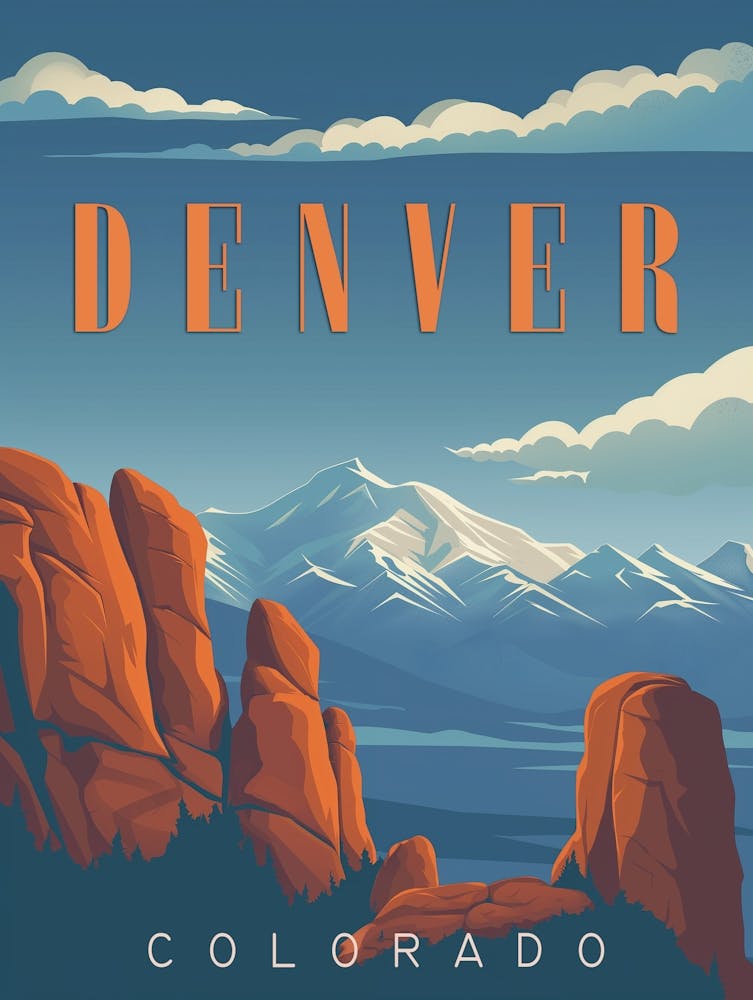 Scenic Denver - Mile High City Poster