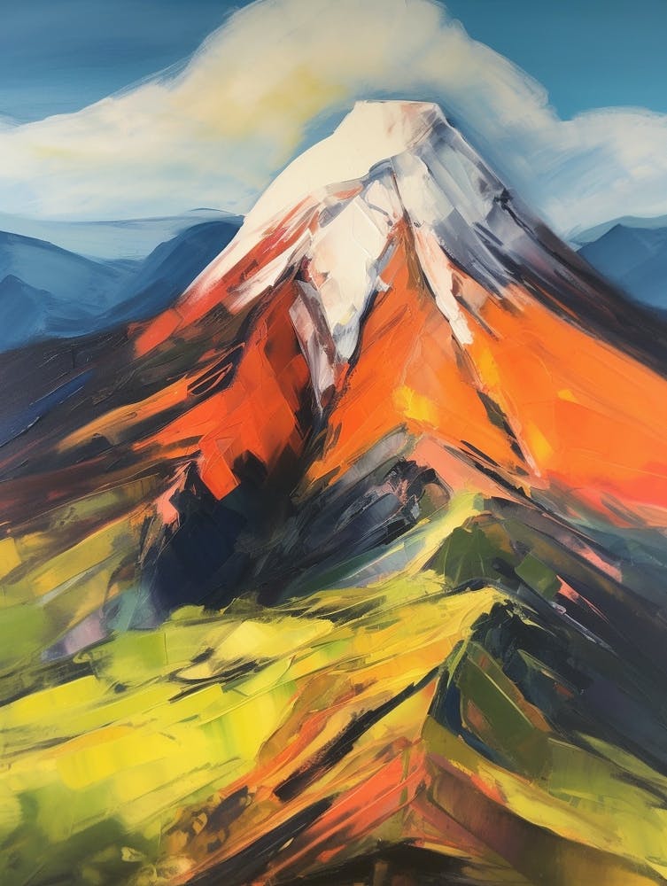 Cotopaxi Ecuador 3 Mountain Painting