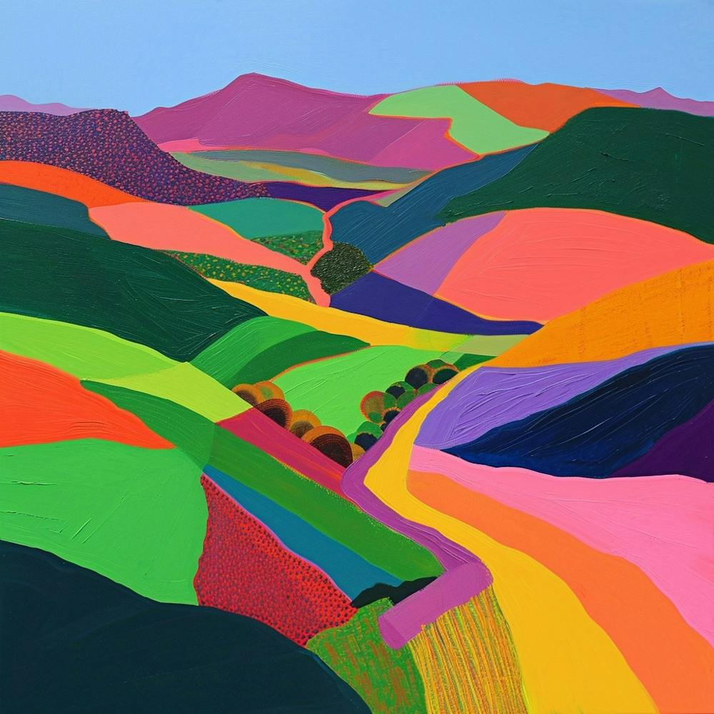 Colourful Abstract Brecon Beacons National Park Wales 3