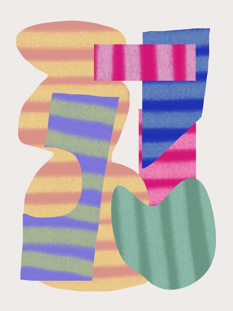 Abstract Stripe Minimal Collage 23