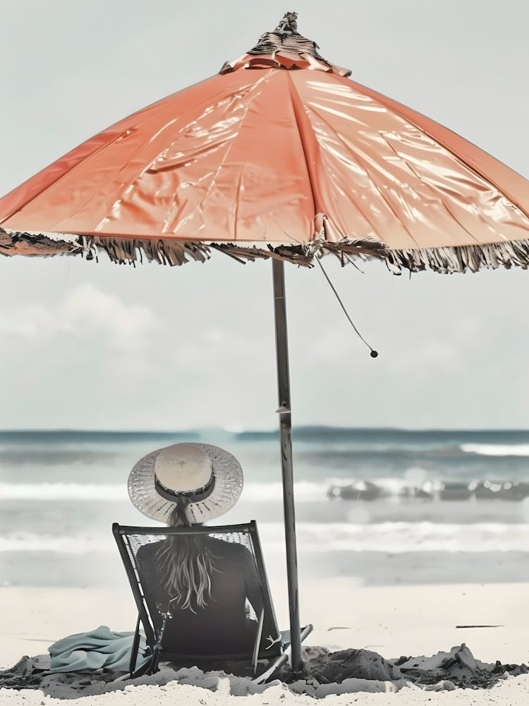 Beach Chair Under Umbrella