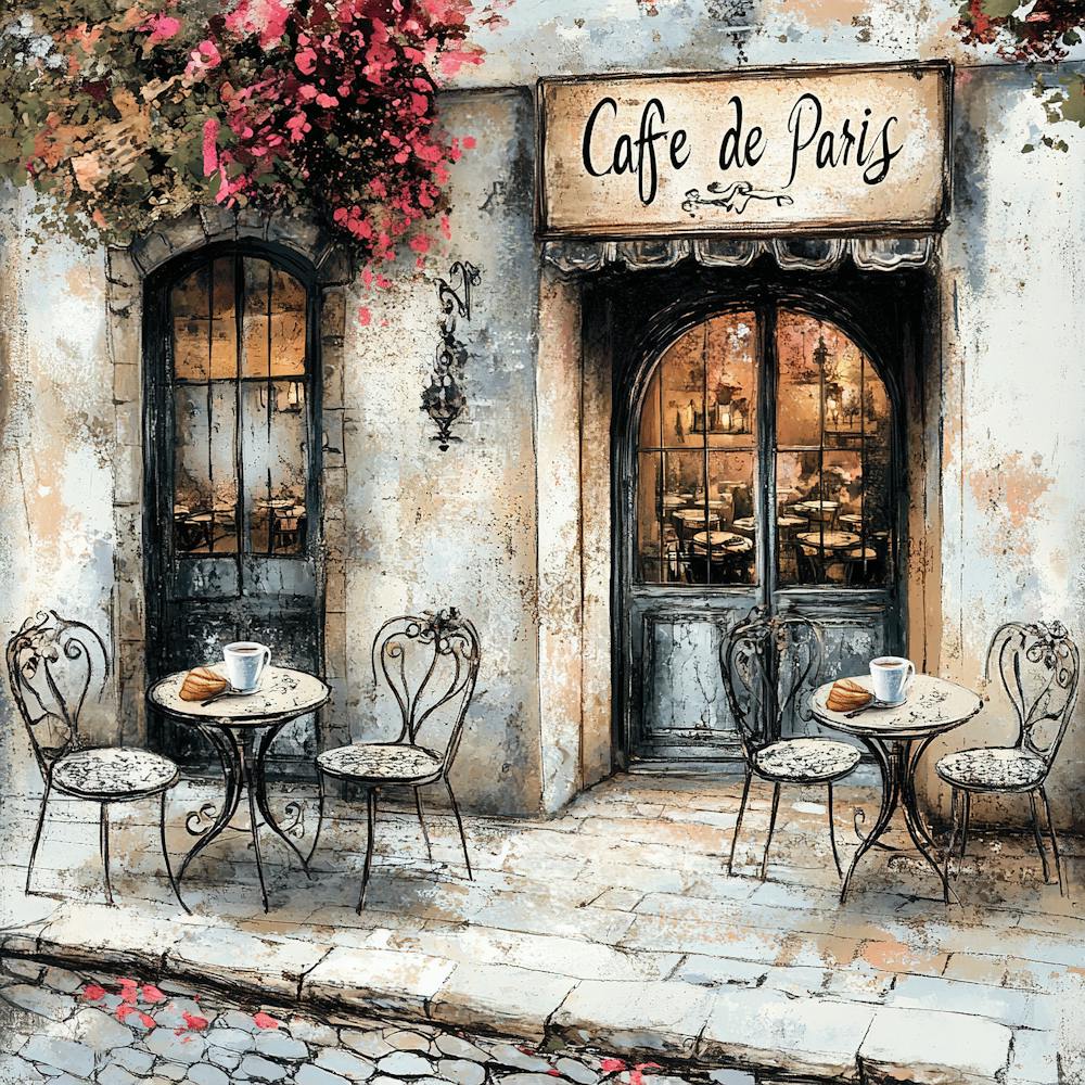 Gemütliches Pariser Café