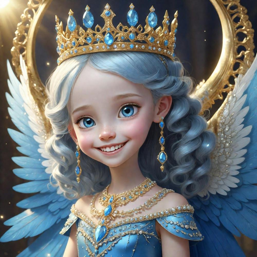 Angel In Blue Dress