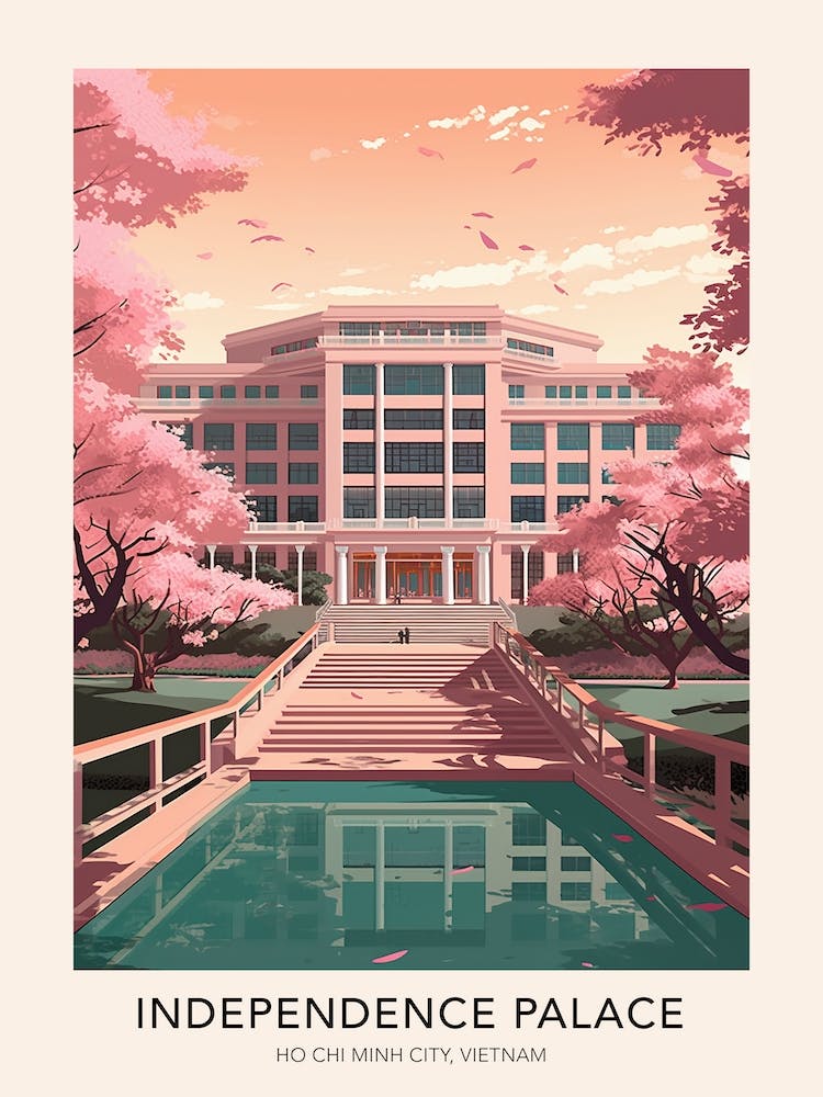 Independence Palace Ho Chi Minh City Vietnam Travel Poster