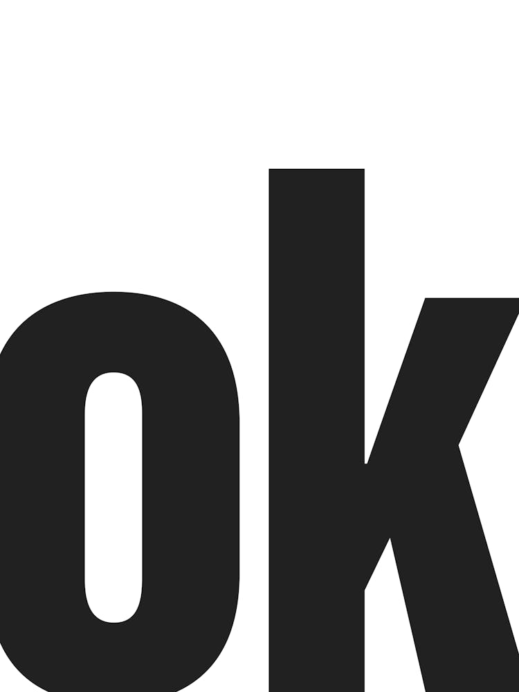 Ok Typography - Black and White
