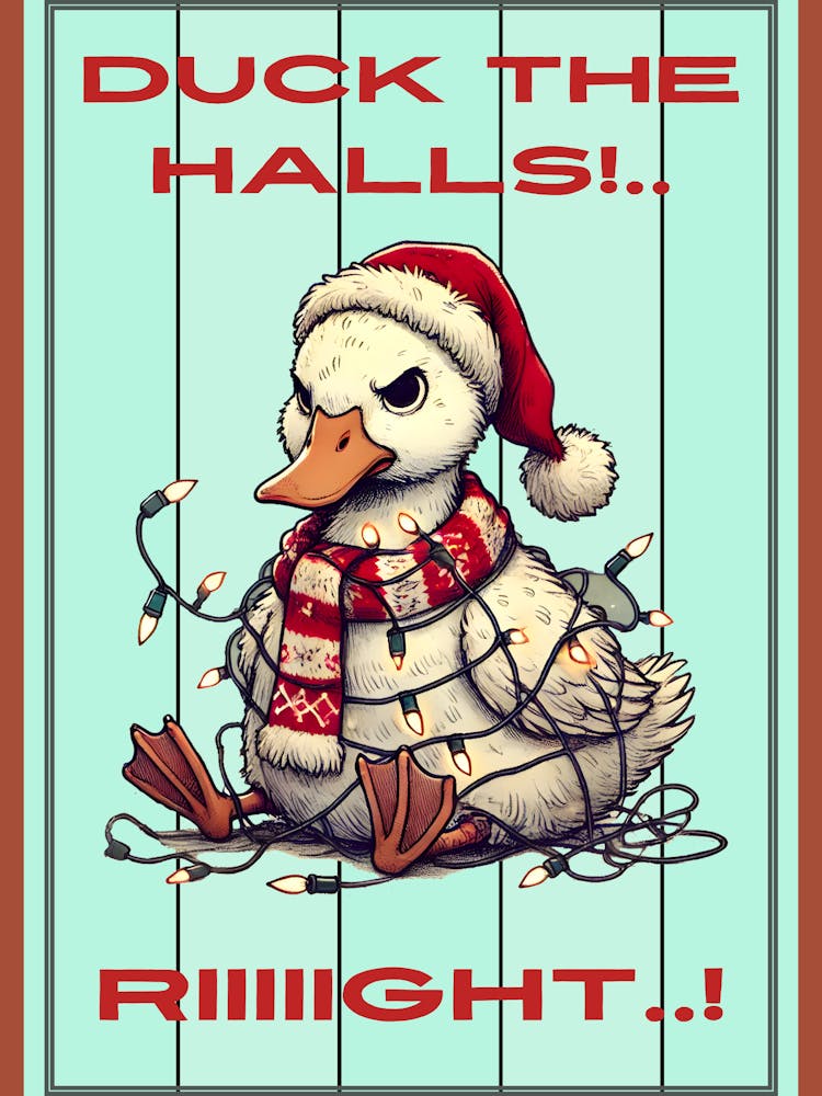 Christmas Duck in Lights