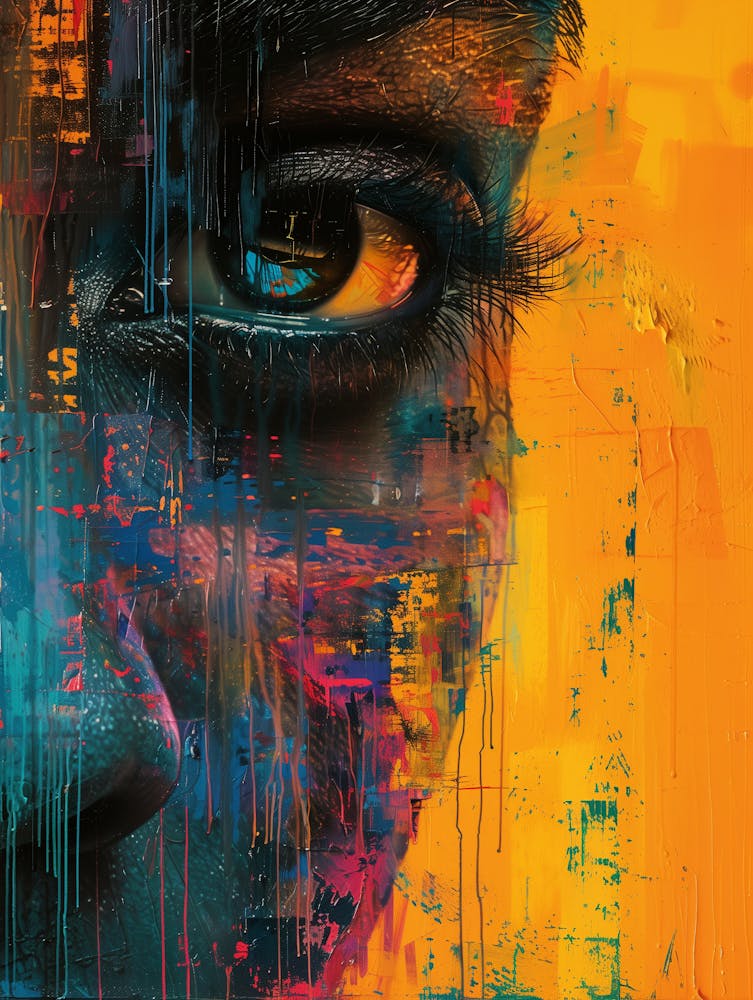Abstract Of A Woman'S Face 1
