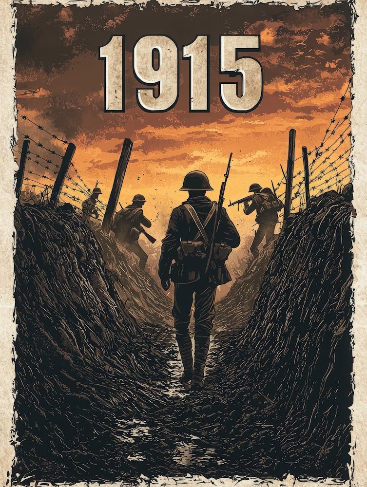 Aihrgdesign A Vintage Poster Depicting Soldiers In The Trench F119c8c2 56cc 46b1 Ace4 6feefe10cbfe 2