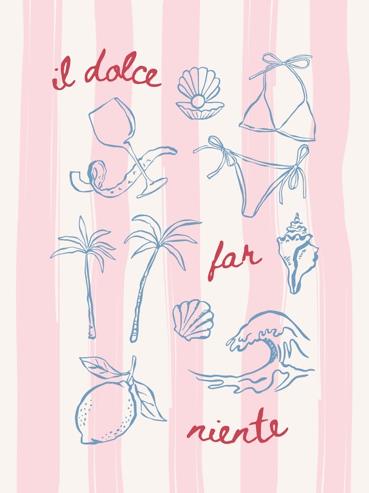 Il Dolce Far Niente Beach Poster