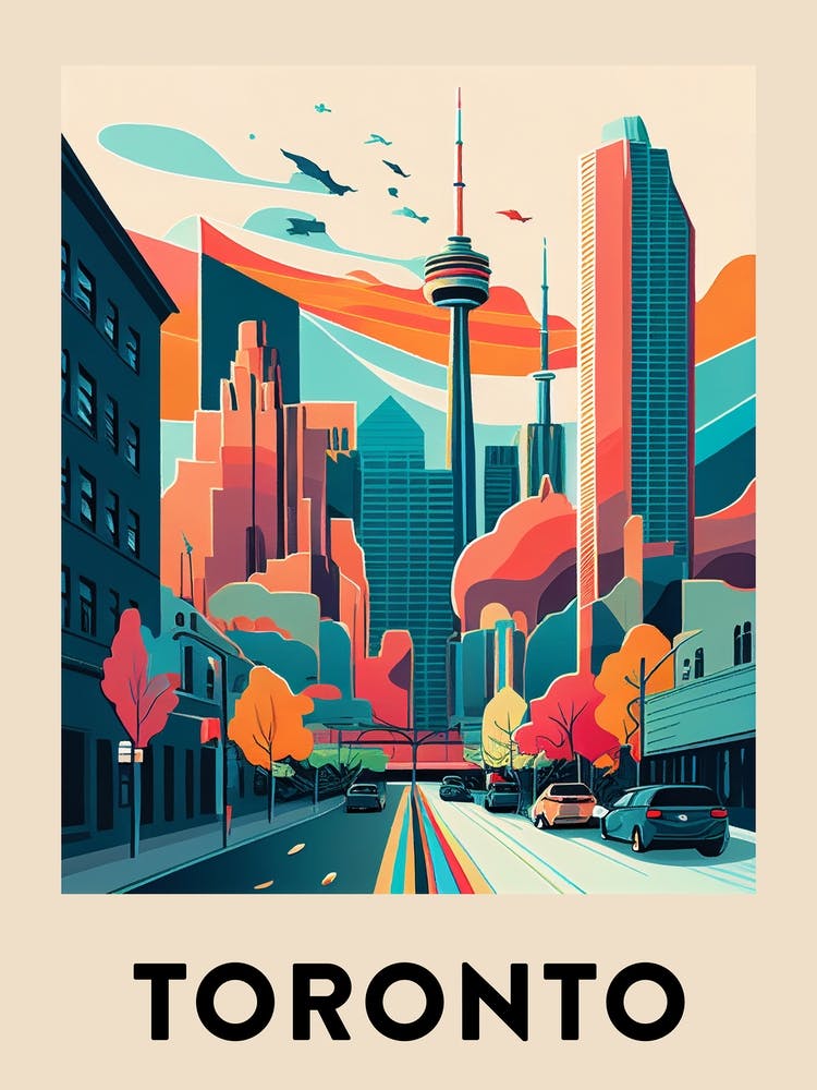 Toronto Vintage Travel Poster