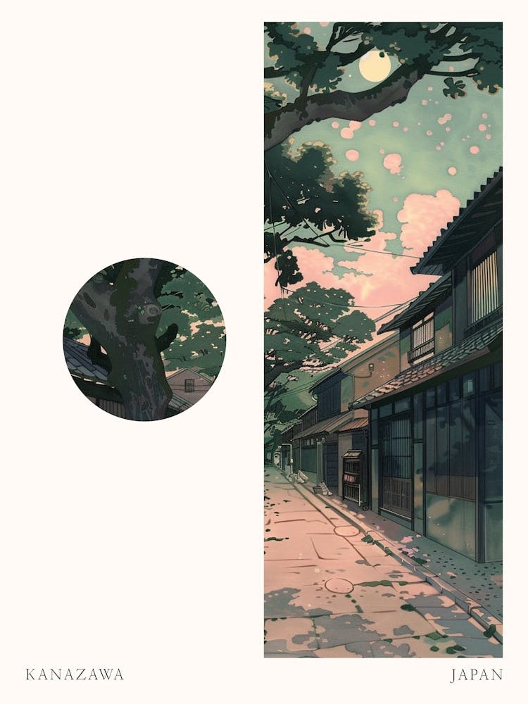 Kanazawa Japan 1 Cut Out Travel Poster