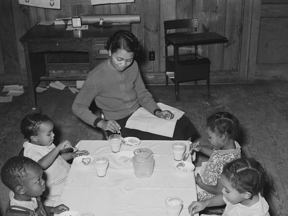 Lunch In Nursery School, Lakeview Project, Arkansas By Russell Lee