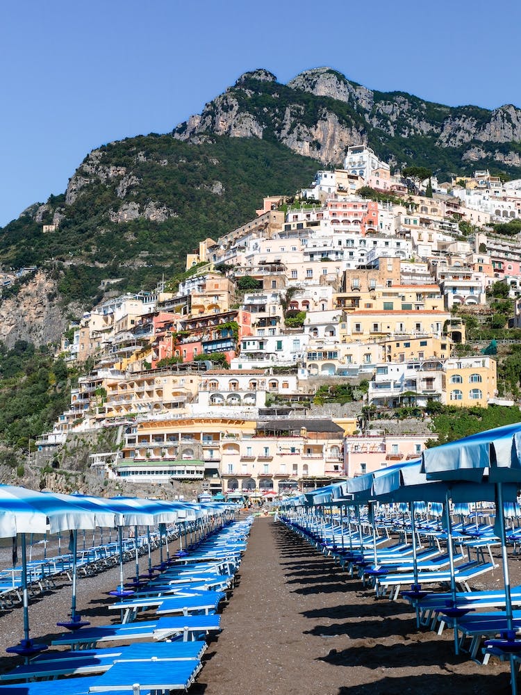 Positano Italy Umbrellas