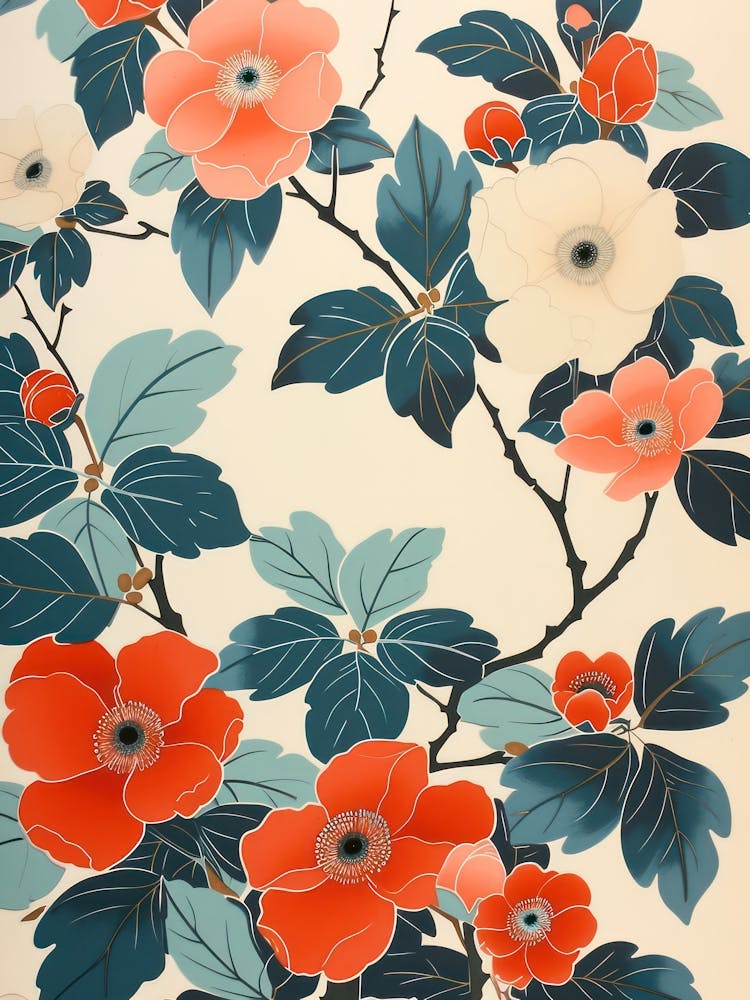 Great Japan  Hokusai Botanical Japanese 22