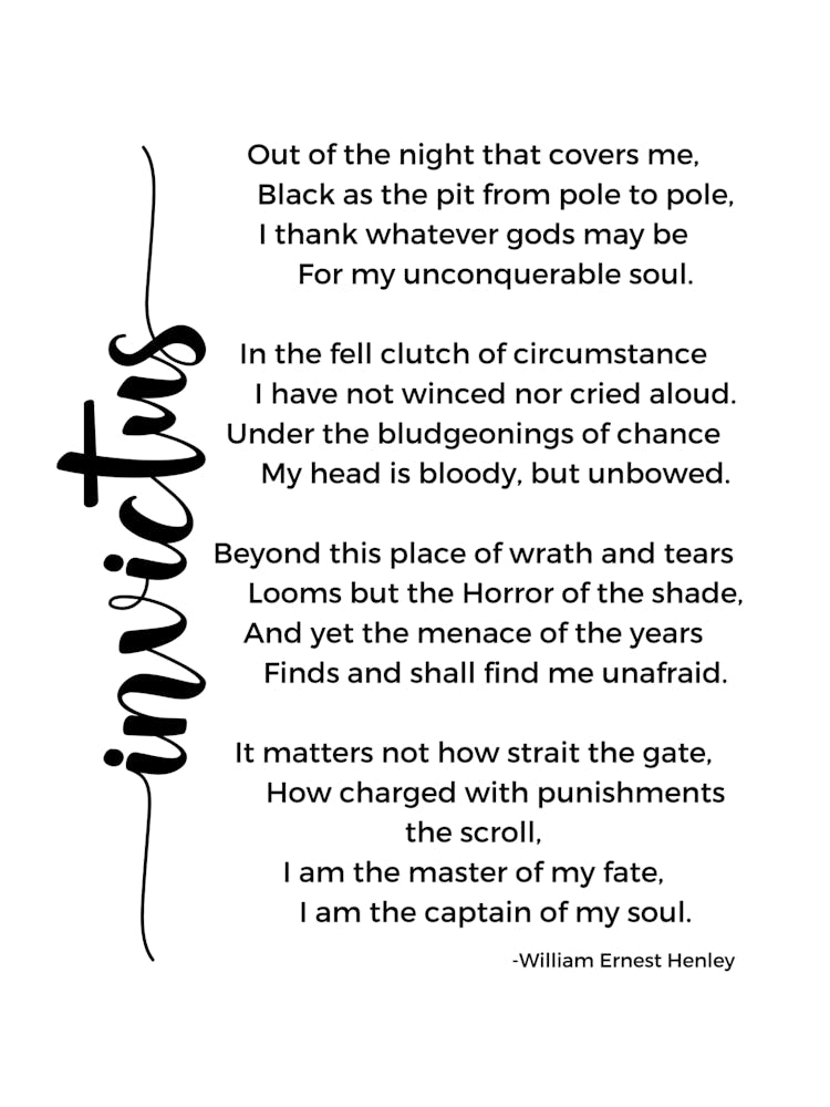 Invictus Poem By William Ernest Henley