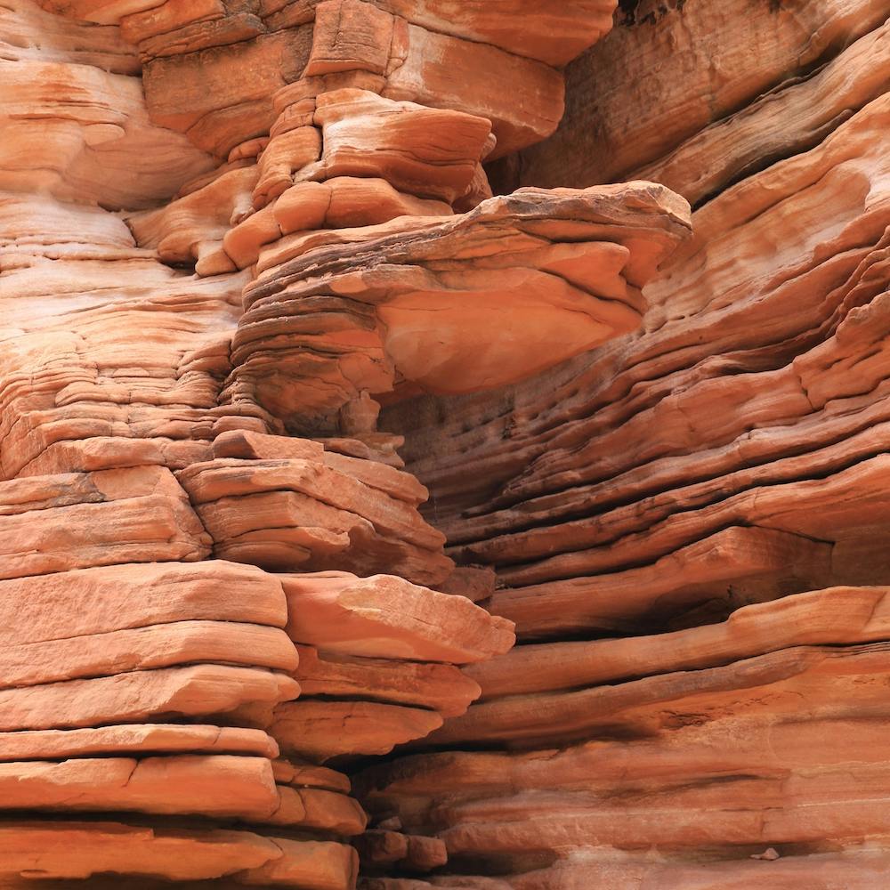 Detail of the orange rock