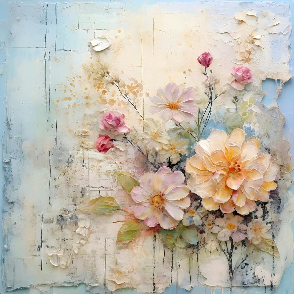 Vintage Pastel Flowers 3