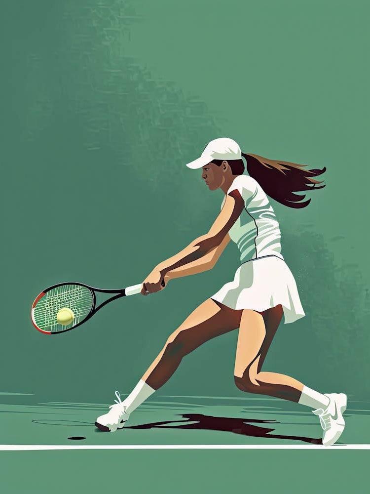 Tennis Player In Action 43