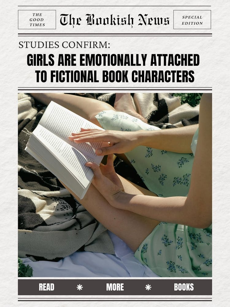 Bookish Newspaper Color Poster