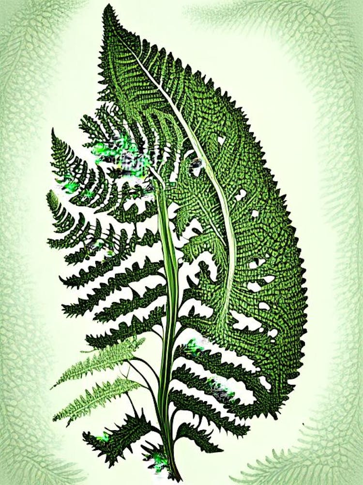 Lace Fern Vintage 1 Botanical Poster