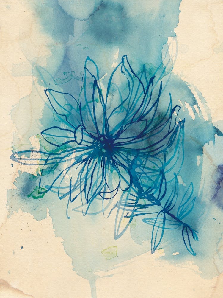 Blue Wash Flower