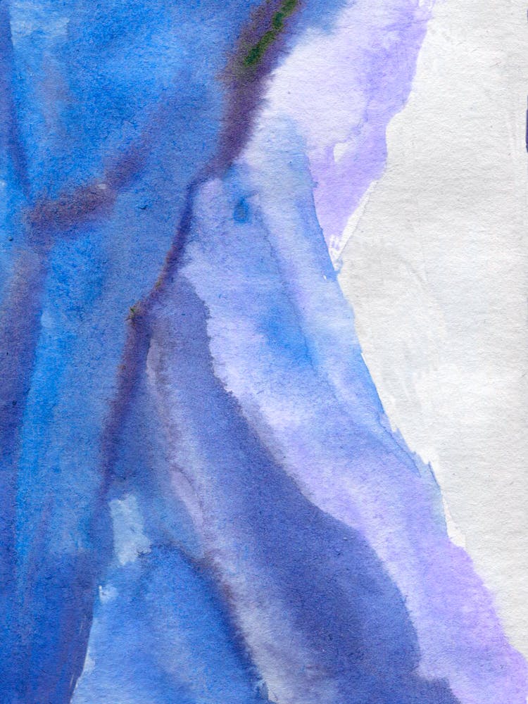 Blue And White Watercolor Painting 2