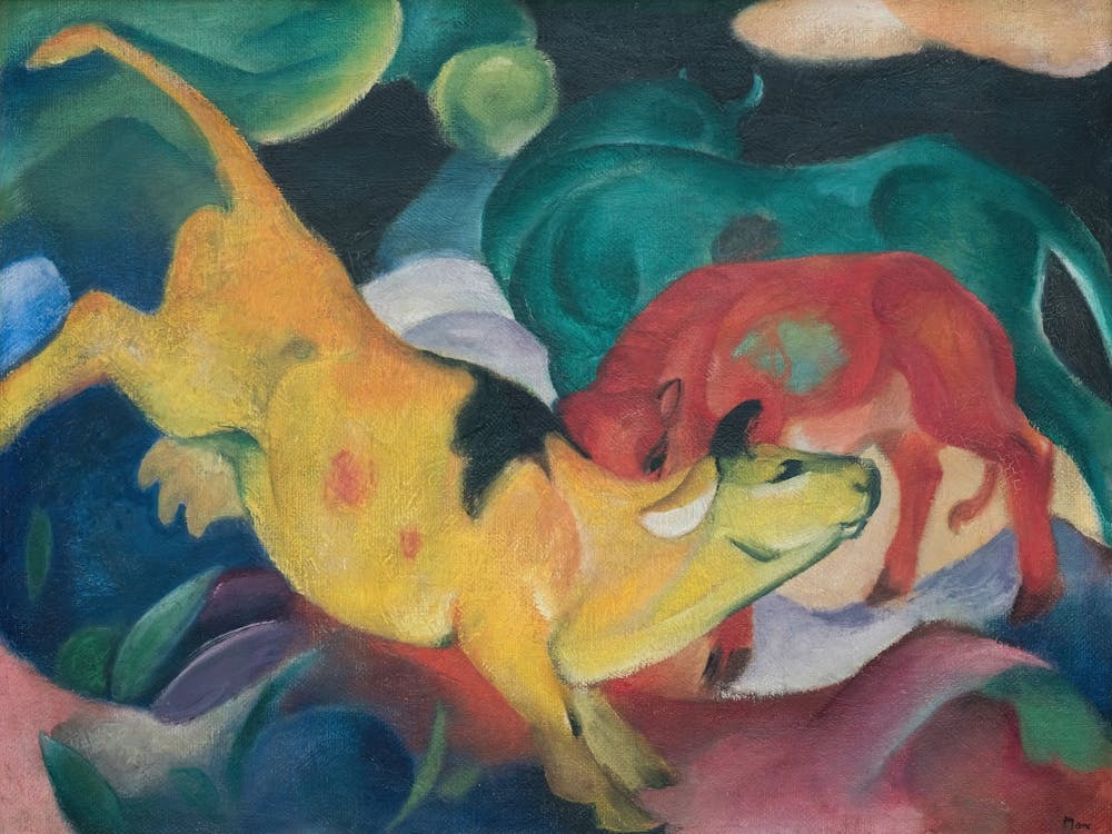 Cows Red Green Yellow, Franz Marc