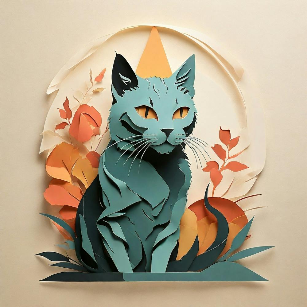 Chat en papier