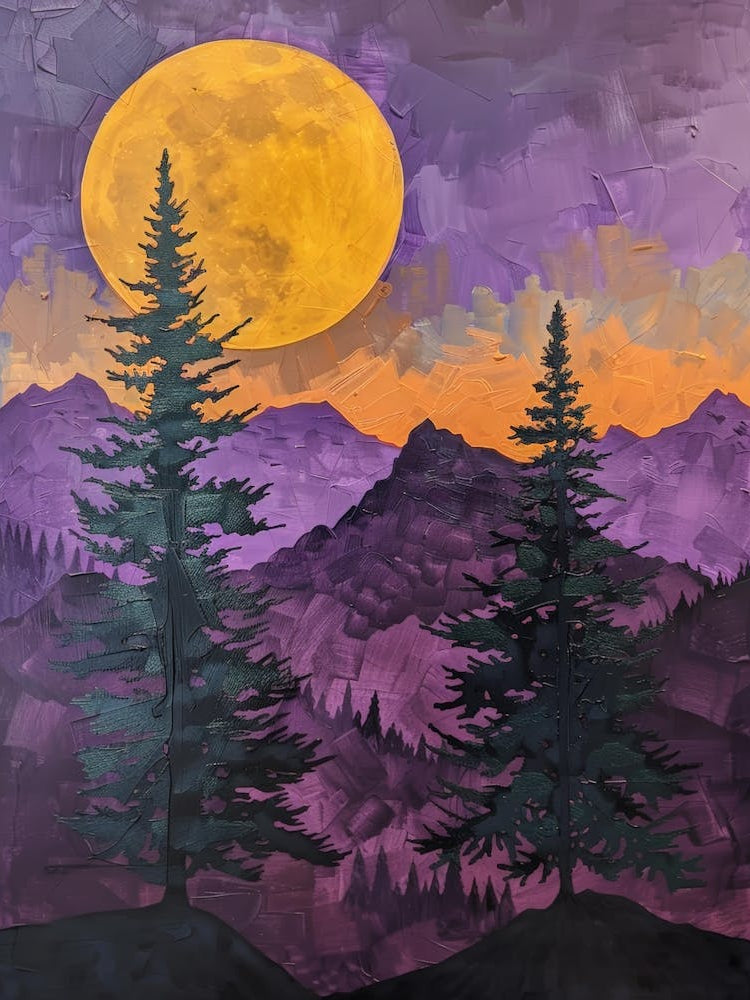 Full Moon Painting