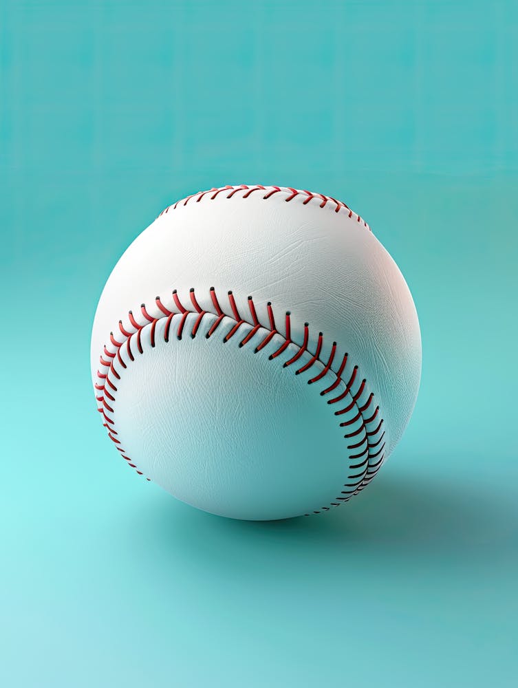 Baseball On A Blue Background