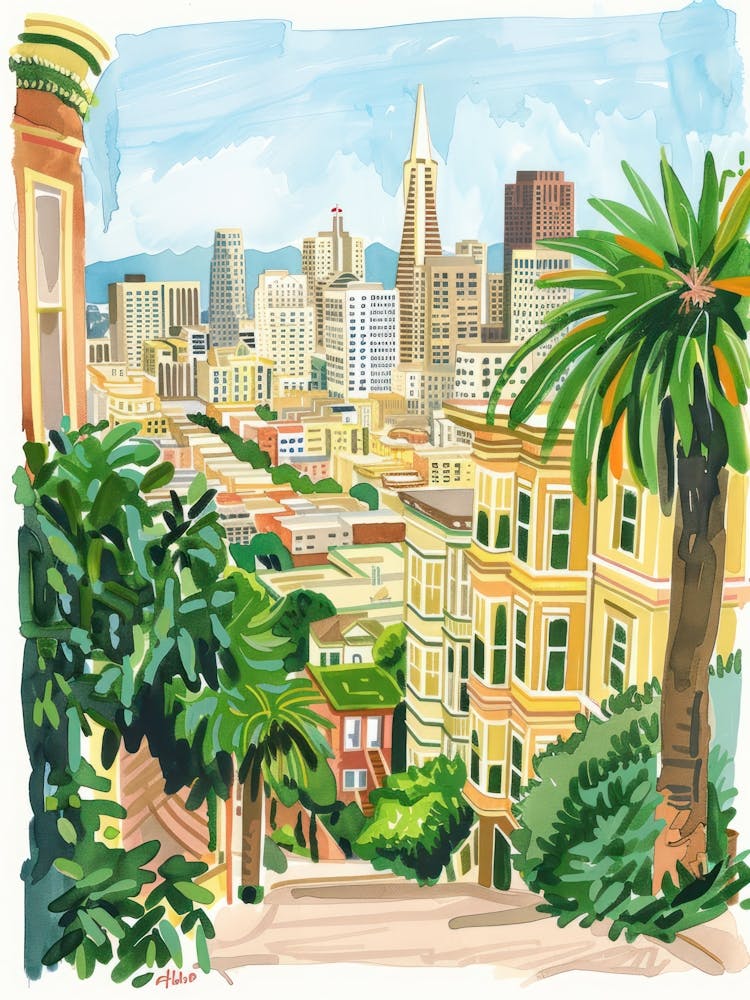 Travel Poster Happy Places San Francisco 1