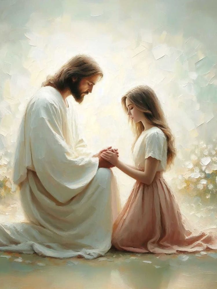Light Within You, Christian Art, Jesus And Girl Praying, Jesus Art, Lds Art, Bible Painting, Jesus Good Shepherd, Jesus And Woman Printable