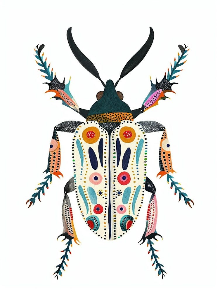 Colourful Insect Illustration Flea Beetle 13