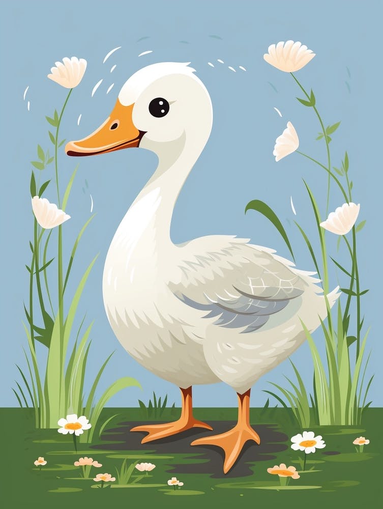 Baby Animal Illustration  Goose 2