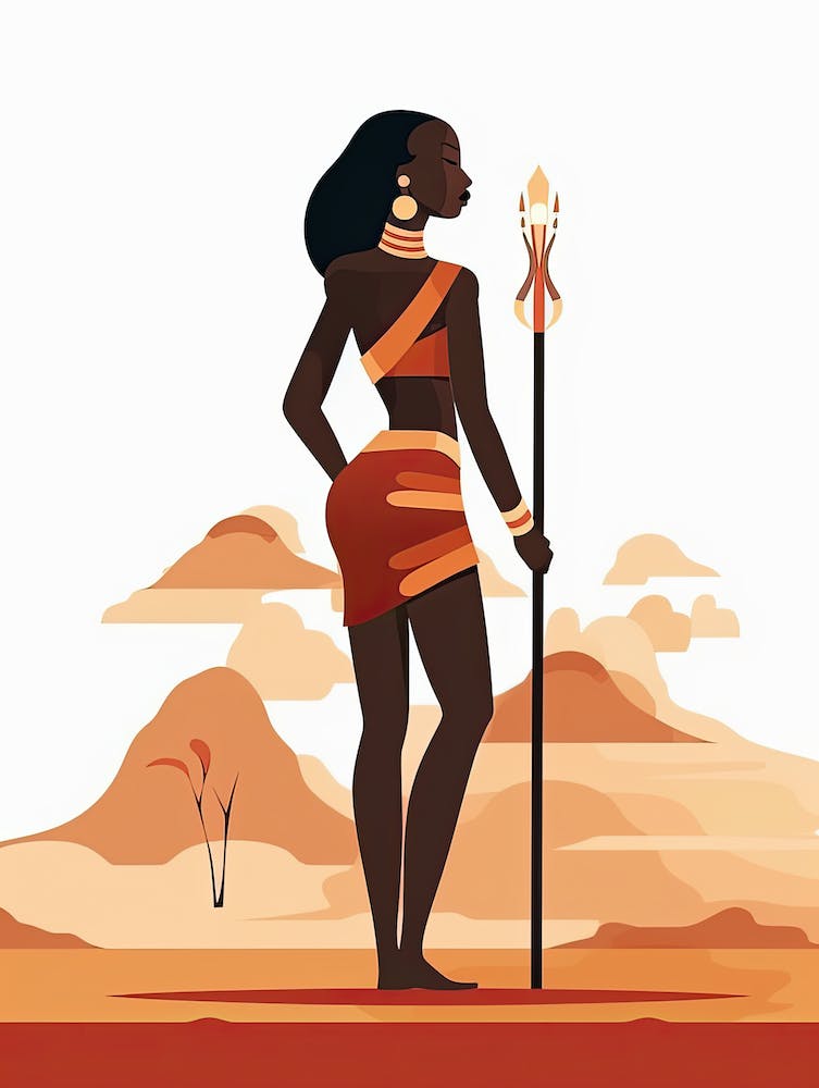 Minimalist Whispers: African Tribe's Untold Stories