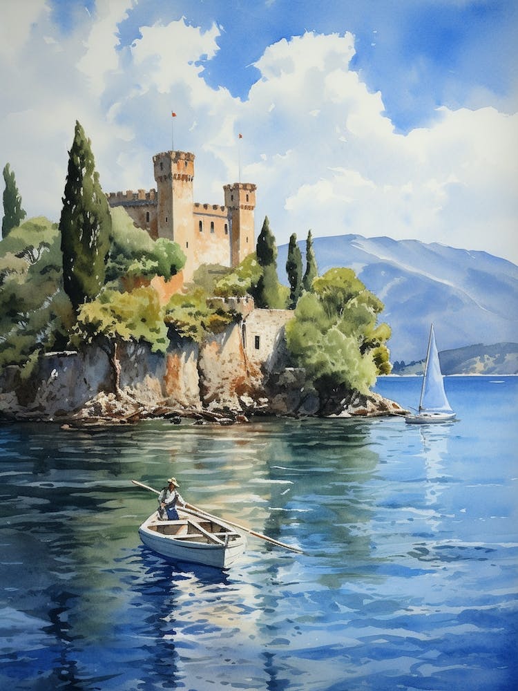 Isola Bella Italy Watercolour 7