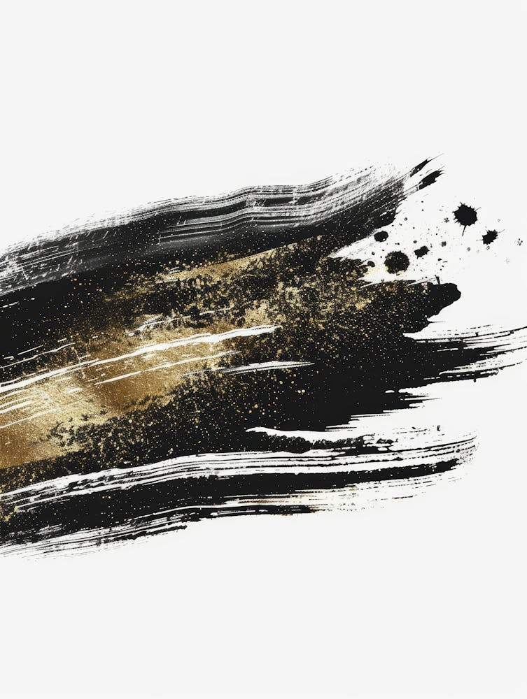 Black And Gold Brush Strokes 23