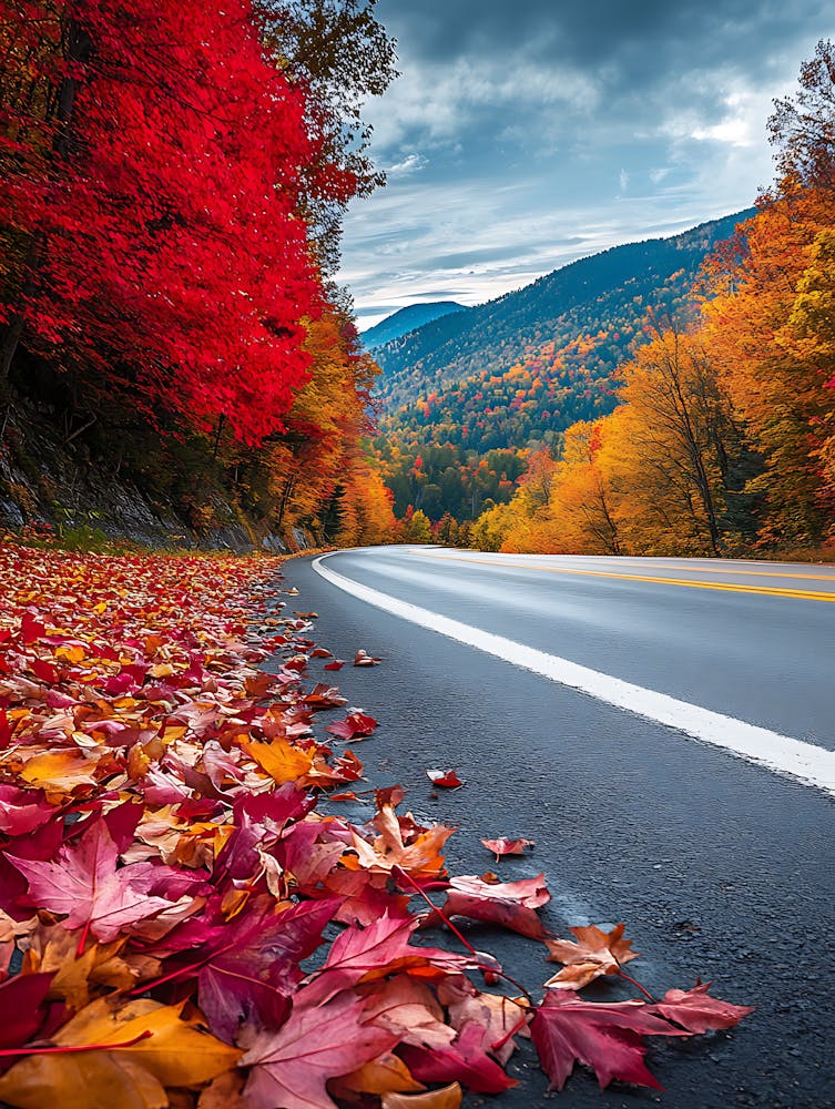 Beautiful Road In Autumn 12