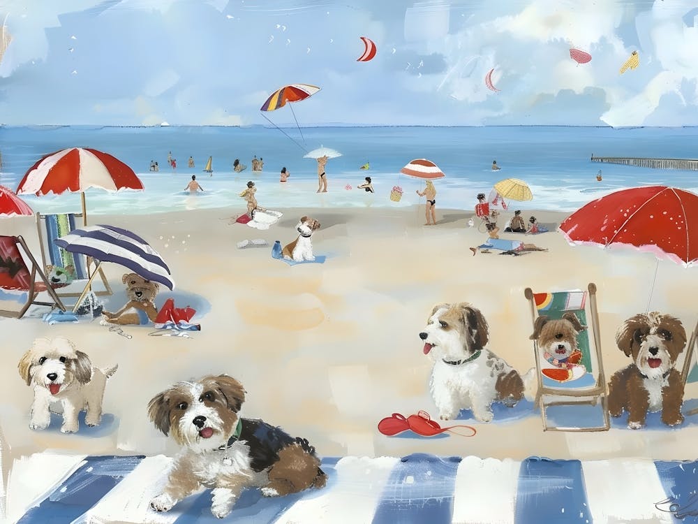 Dogs On The Beach 1