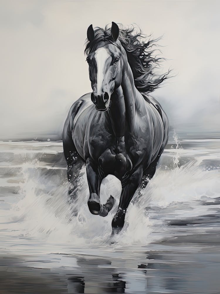 A Horse Oil Painting In Manuel Antonio Beach, Costa Rica, Portrait 1