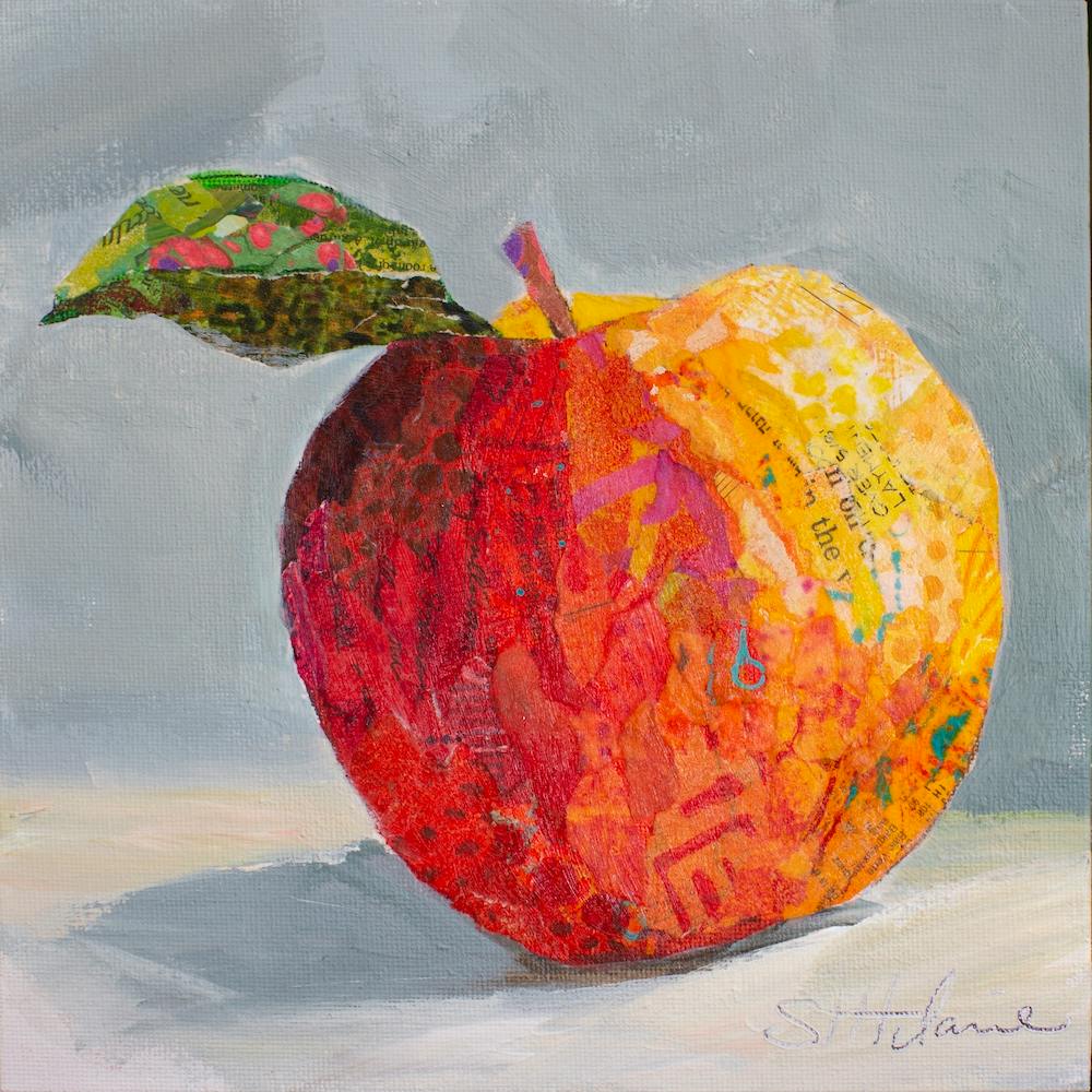 Colorful Collage Apple Fruit Square