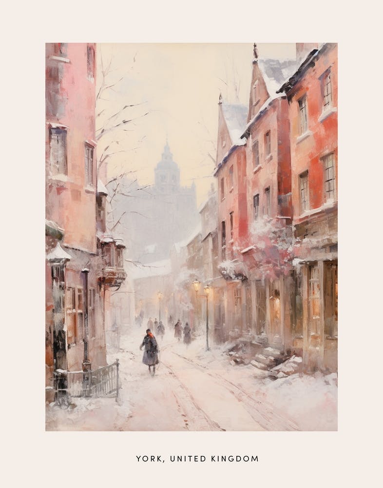 Dreamy Winter Painting Poster York United Kingdom 3
