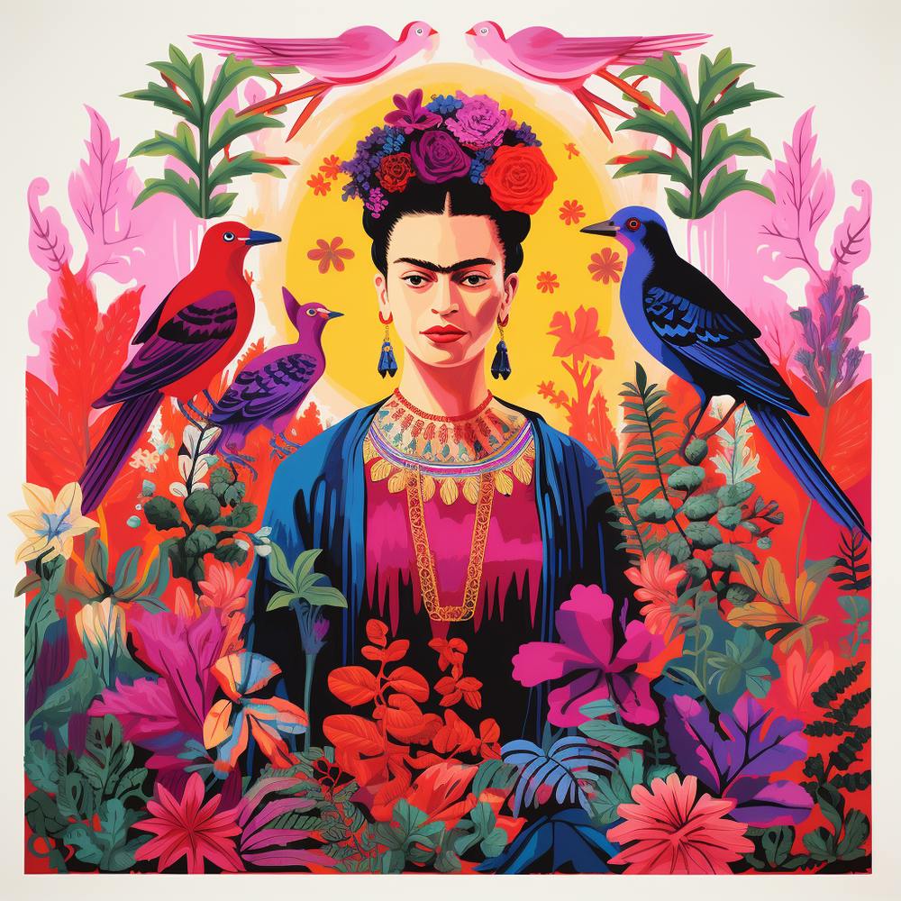 Frida Kahlo and Birds